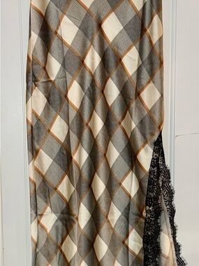 Forever 21 Beige, Gray & Orange Plaid skirt